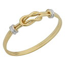 【中古】【輸入品・未使用】Kooljewelry ラブノットリング 14K ツートーンゴールド 高光沢
