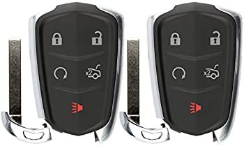 【中古】【輸入品・未使用】KeylessOption キーレスエントリー リモートコントロール スマートカーキーフォブ CTS ATS HYQ2AB 交換用 (2個パック)