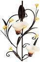 【中古】【輸入品・未使用】KOEHLER 10015809 Amber Lilies Candle Wall Sconce