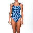 【中古】【輸入品・未使用】Arena Women's Pow Challenge MaxLife Thin Strap Open Back 1 Piece%カンマ% Pix Blue%カンマ% 36