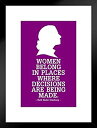 【中古】【輸入品・未使用】ポスター Foundry Ruth Bader Ginsburg Women Belong Where Decisions are Being Made プロファイル マットフレーム 壁アートプリント 20x26イン
