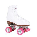 【中古】【輸入品 未使用】Chicago Women’s Classic Roller Skates White Rink Quad Skates - Size 2