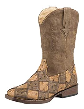 yÁzyAiEgpzROPER Girls&#39; Bird Blocks Western Boot Square Toe - 09-018-1902-2102 Ta