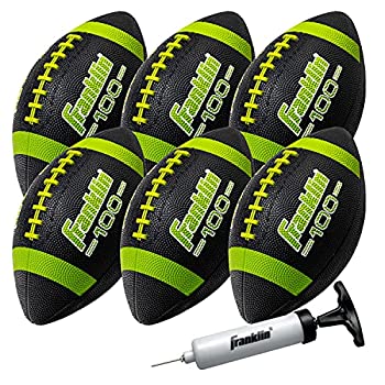 【中古】【輸入品・未使用】Franklin Sports ジュニアフットボール Grip-Rite 100 キッズ ジュニアサイズ ゴム製フットボール ユースフットボール ポンプ付きフットボール6