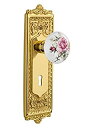 【中古】【輸入品・未使用】Nostalgic Warehouse Egg & Dartプレートwith Keyholeホワイトローズ磁器ノブ Passage - 2.375%ダブルクォーテ% 702630 1(3)