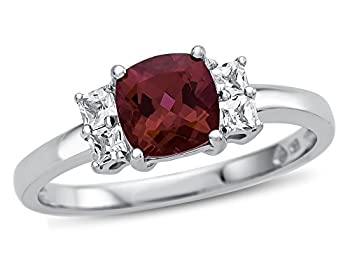 【中古】【輸入品・未使用】6?x 6?mmクッションCreated Ruby andホワイトトパーズリング10?KTゴールド 【中古】【輸入品・未使用】6?x 6?mmクッションCreated Ruby andホワイトトパーズリング10?KTゴールド