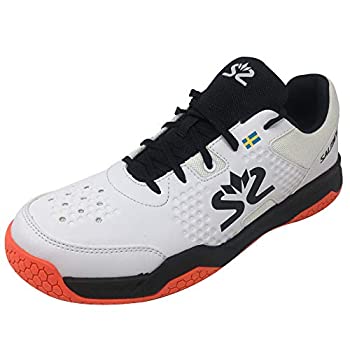 【中古】【輸入品・未使用】Salming メンズ Hawk Court Squash インドアマルチスポーツシューズ、ホワ..