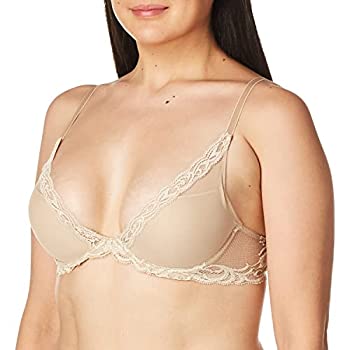 【中古】【輸入品・未使用】(ナトリ) Natori レディース フェザーズコントゥア プランジブラ US サイズ: L カラー: ベージュ(4)