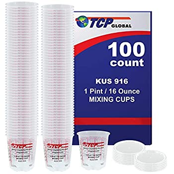【中古】【輸入品・未使用】Custom Ship Paint Mixing Cup Plastic Measuring Quick Mix PINT - Box of 100 Cups by Custom Shop