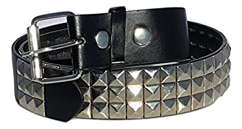【中古】【輸入品・未使用】Dangerous Threads ブラック スタッズベルト 1 1/2インチ ニッケルピラミッドスタッド パンクゴス US サイズ: S-M-L-XL カラー: ブラック