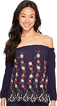 ラッキーブランドWomen 's Embriodered Off the Shoulder Top