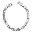 【中古】【輸入品・未使用】メンズ スターリングシルバー 6.6mm オーバルリンクブレスレット (8.5インチ)