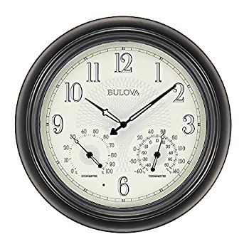【中古】【輸入品・未使用】Bulova C4813 Weather Master 壁掛け時計 18インチ ブラック