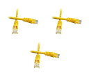 【中古】【輸入品・未使用】3 Pack Cat6a Ethernet Patch Cable%カンマ% Snagless/Molded Boot%カンマ% 500 MHz 75 Feet Yellow%カンマ% CNE490972
