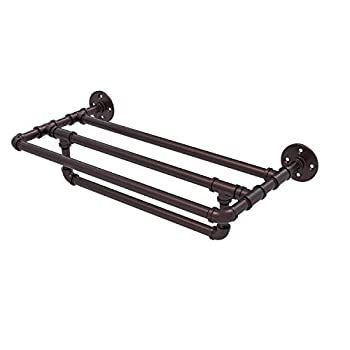 šۡ͢ʡ̤ѡPipeline Collection 30 Inch Wall Mounted Towel Shelf with Towel Bar - P-240-30-TSTB-ABZ