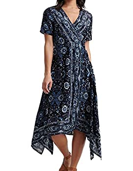 【中古】【輸入品・未使用】Lucky Brand レディース アシュリー ラップドレス US サイズ: Medium カラー: ブルー