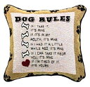 【中古】【輸入品・未使用】Manual Woodworkers and Weavers TPDLAW Dog Laws Tapestry Word Pillow Jacquard Woven Fashionable Design 12.5 X 12.5 in. Poly Blend [並行