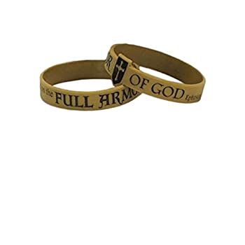 【中古】【輸入品 未使用】Full Armor of God 十字架 フリーサイズ シリコンブレスレットにフィット 24個パック