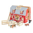 【中古】【輸入品・未使用】Melissa & Doug Fold and Go木製Barn with 7動物再生Figures