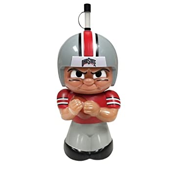 yÁzyAiEgpz(Ohio State Buckeyes) - TeenyMates Big Sip Officially Licenced NCAA Football Water Bottle Character Cup