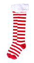 【中古】【輸入品・未使用】クリスマスホリデーレッド&ホワイトStriped Socks with Fauxファー