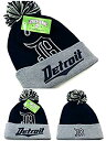 【中古】【輸入品・未使用】Detroit New Leader D フラッシュ ブルー グレー 折り返し付き ポン付きビーニー トーク ニット エラハット キャップ
