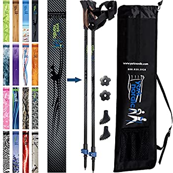 【中古】【輸入品・未使用】York Nordic 2?Piece調節可能なトレッキング/ Walking Poles???秋、グレー..