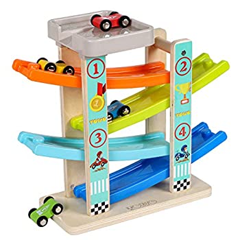 šۡ͢ʡ̤ѡToys of Wood Oxford Zig Zag Car Slide with 4 Cars & Roof ...