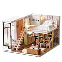 【中古】【輸入品・未使用】Flever Dollhouse Miniature DIY House Kit Creative Room With Furniture for Romantic Valentine's Gift(Wait For The Time)