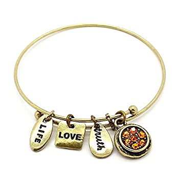 KIS-Jewelry 「Symbology」インスピレーションブレスレット | 拡張可能なワイヤーチャームブレスレット 女性へのギフトに