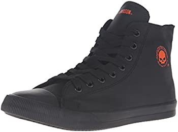 【中古】【輸入品・未使用】[Harley-Davidson] Men's Baxter Skateboarding Shoe%カンマ% Black/Orange%カンマ% 9 M US(4)