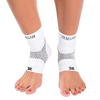 【中古】【輸入品・未使用】Zensah 足底筋膜炎スリーブ???かかとの痛み 土踏まずのサポート むくみ防止???圧縮足スリーブ 足底筋膜炎ソックス L ホワイ...