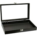 【中古】【輸入品・未使用】Black Jewellery Travel Showcase Display Glass Lid Case