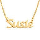 SUSIE カスタムネームネックレス 18ct ゴールドメッキ カスタマイズ可