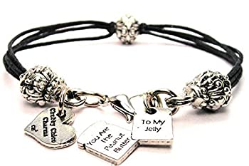【中古】【輸入品・未使用】ChubbyChicoCharms You Are Theピーナッツバターto My Jelly、ピュータービーズブラックワックスコットンコードブレスレット、2.5?" 【中古】【輸入品・未使用】ChubbyChicoCharms You Are Theピーナッツバターto My Jelly、ピュータービーズブラックワックスコットンコードブレスレット、2.5?"