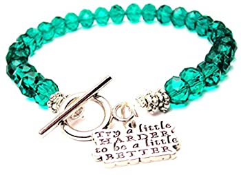 【中古】【輸入品・未使用】Try a Little Harder to Be a Little BetterクリスタルToggle Bracelet Inエメラルドグリーン 【中古】【輸入品・未使用】Try a Little Harder to Be a Little BetterクリスタルToggle Bracelet Inエメラルドグリーン