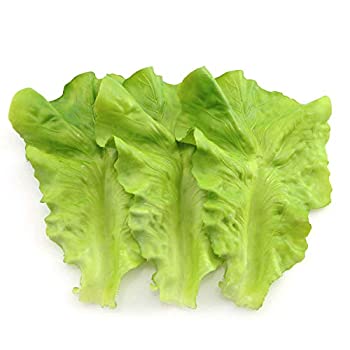 【中古】【輸入品 未使用】Tegg フェイクレタスリーフ 3ピース 人工野菜の葉 プラスチック フェイクレタスリーフ