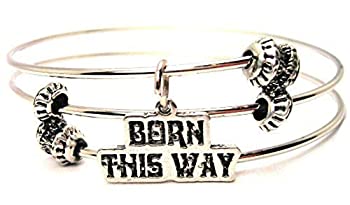 ChubbyChicoCharms Born This Way Expandable Wire Tripleスタイルバングルブレスレット、2.5?&quot;