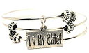 【中古】【輸入品・未使用】ChubbyChicoCharms I Love My Chief Expandable Wire Tripleスタイルバングルブレスレット、2.5?"