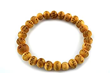 【中古】【輸入品・未使用】日本 Kisohinoki アロマウッドビーズブレスレット ロザリオ 柔術 ハート 経典 ハンドメイド ストレッチ弾性木製ブレスレット...