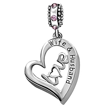 【中古】【輸入品・未使用】JMQJewelry ハート 妻 愛 夫 2色 チャーム ビーズ ブレスレット バレンタインデー用 【中古】【輸入品・未使用】JMQJewelry ハート 妻 愛 夫 2色 チャーム ビーズ ブレスレット バレンタインデー用