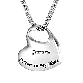 【中古】【輸入品・未使用】ハート型遺灰入れネックレス メモリアルペンダント ステンレススチールジュエリー 永遠のハート彫刻ロケット お父さんやお母さんへのギフト...