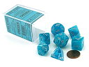 【中古】【輸入品・未使用】Chessex Dice: Polyhedral 7-Die Cirrus Dice Set - Aqua/silver