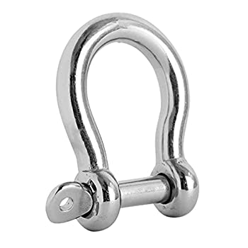 【中古】【輸入品・未使用】チェーンリギングBowシャックルボート用5?/ 8?%ダブルクォーテ%???ステンレススチールBowタイプ???Five Oceans