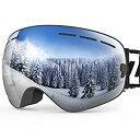【中古】【輸入品・未使用】Zionor スキースノーボード用 雪眼鏡 OTGデザイン 球面 着脱式 レンズ UV保護 防曇 A1-ライチョウ X ブラックフレー...