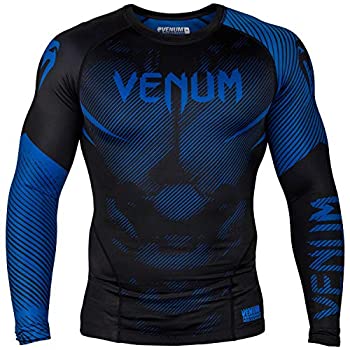 【中古】【輸入品・未使用】Venum Nogi 2.0 ラッシュガード - 長袖 - ブラック/ブルー - XXL、ブルー、XXL