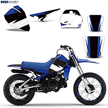 【中古】【輸入品・未使用】卸売 デカール MX ダートバイク グラフィックキット ステッカー デカール リムトリムとナンバープレート付き ヤマハ PW80 1996-2006対応 ミッド