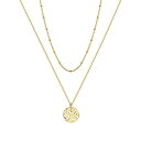 【中古】【輸入品・未使用】Befettly Moon ペンダントネックレス 14K金張り 上品な槌目 月相 ゴールドチョーカー シンプルな三日月 満月 カルマサ...