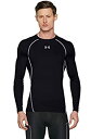 【中古】【輸入品・未使用】Under Armour メンズ HeatGear Armour 長袖コンプレッションシャツ XL-R ブラック