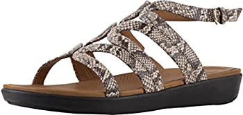 yÁzyAiEgpzFitFlop Womens Strata Gladiator Snake Effect Leather Sandal